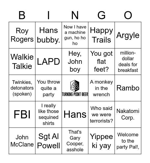 TPB DIE HARD EDITION! Bingo Card