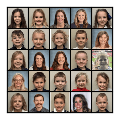 KINDERGARTEN  BINGO Card