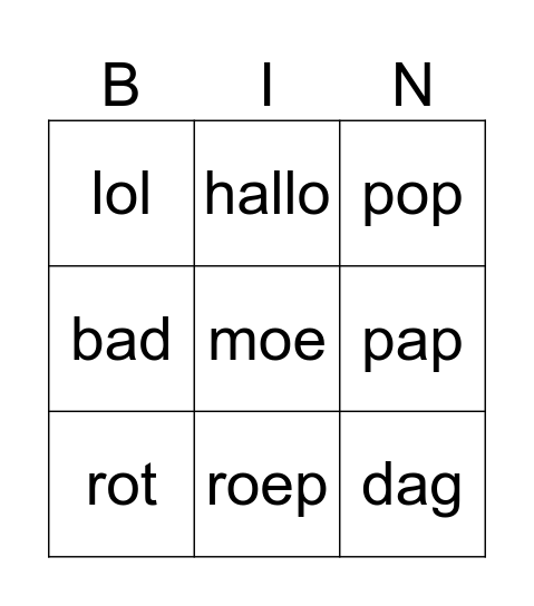 OKK 120 jaar Bingo Card