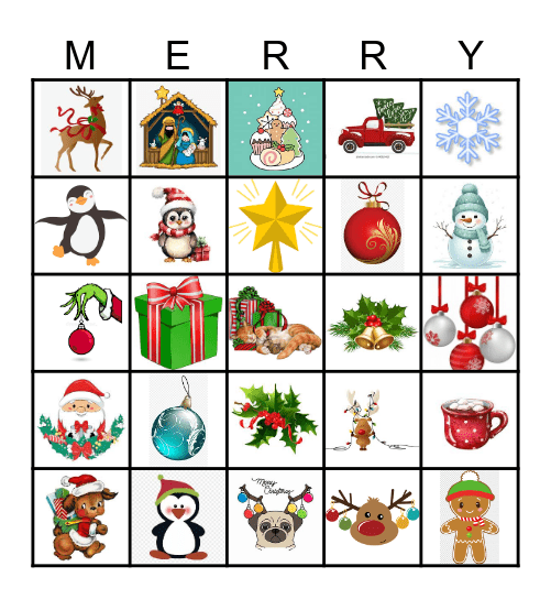 Merry  Christmas BINGO Card