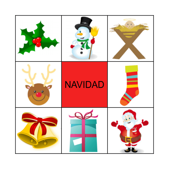 NAVIDAD Bingo Card