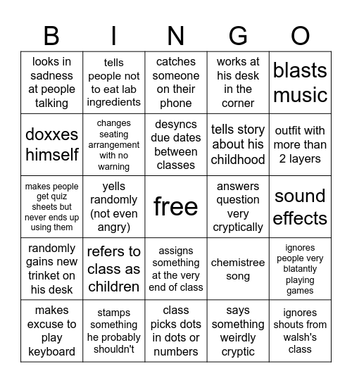 from bingo Card