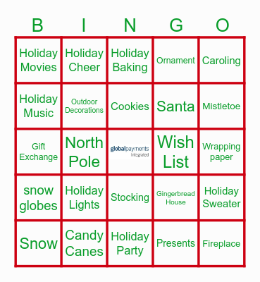 Holiday Bingo Card