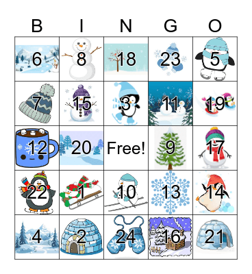 Winter- 2024 Bingo Card