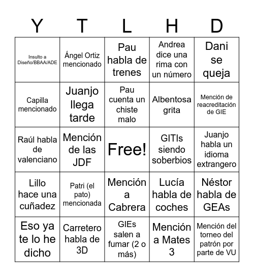 Eso ya te lo he dicho Bingo Card