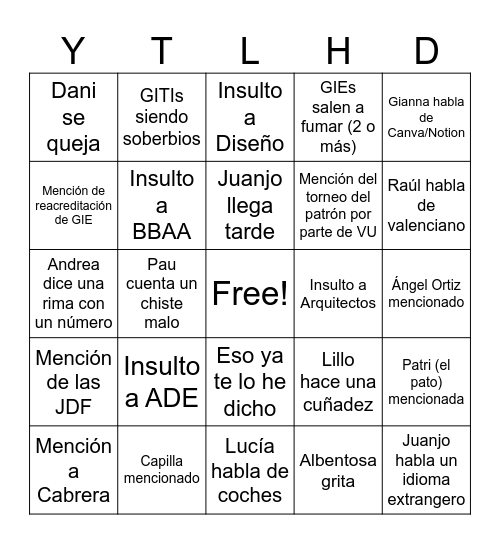 Eso ya te lo he dicho Bingo Card