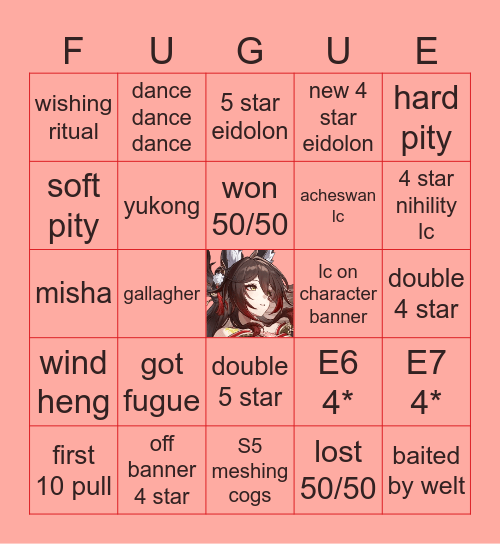 Fugue Pulls ♡ Bingo Card