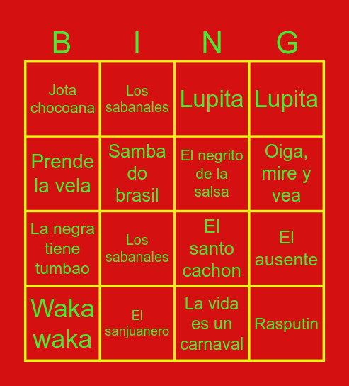 El mejor bingo navideño Bingo Card