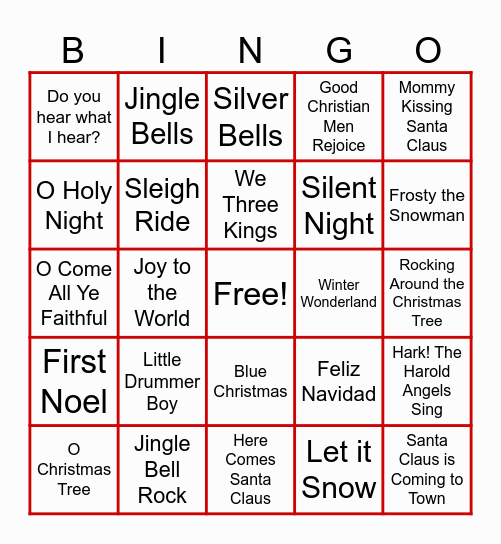 Jingle Bingo Card