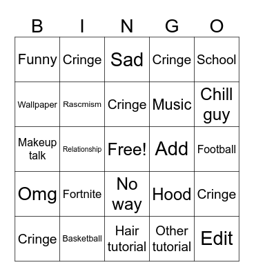 Spotlight sc Bingo Card