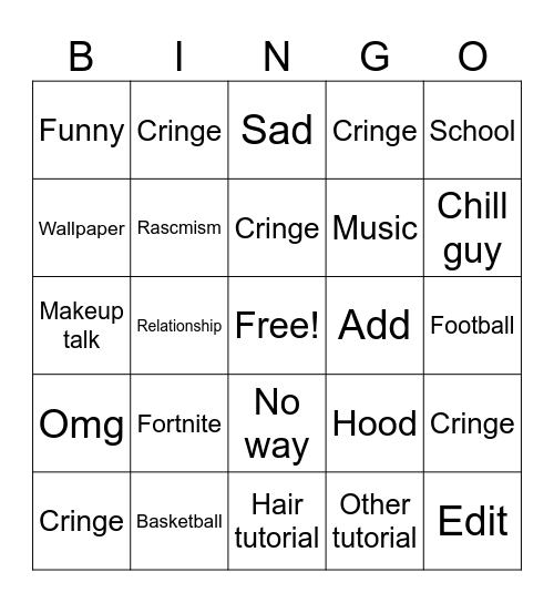 Spotlight sc Bingo Card