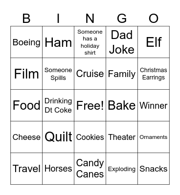 Winter Program Bingo Card