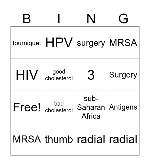 MA10 Final Review Bingo Card