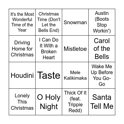 Heathfield Songs Bingo Card