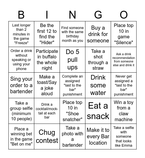 The CARD Bingo Card