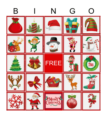 Christmas Party Bingo Card
