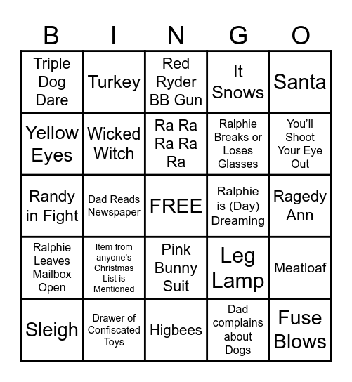 STORY Bingo Card