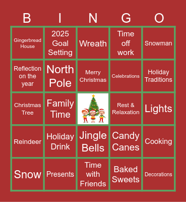 Virtual Holiday Bingo Card