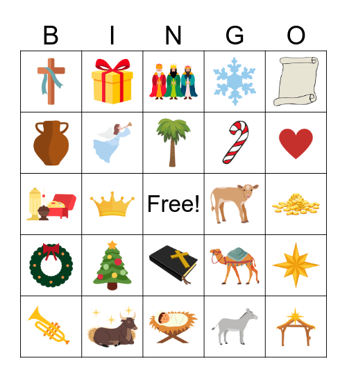 Nativity Bingo Card