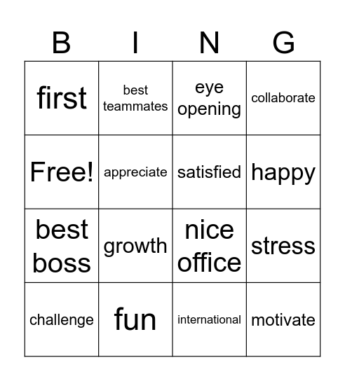 Equinix Bingo Card