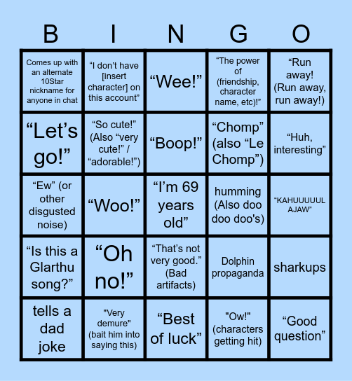 SHARK BINGO SPECTACULAR Bingo Card