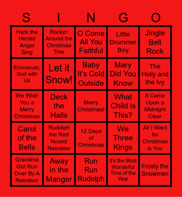 Christmas Bingo Card