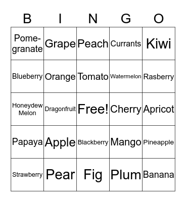 Back to School Bingo Card