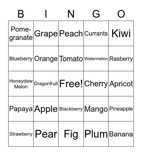 Back to School Bingo Card