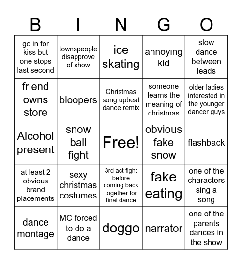 the merry gentlemen Bingo Card