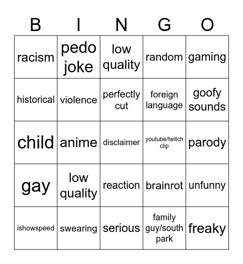 bingo Card
