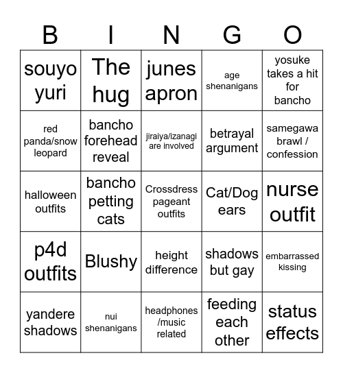 Souyo Art BIngo Card