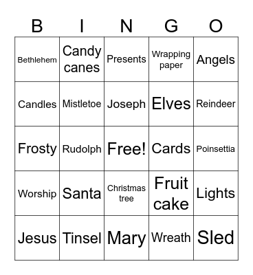 Christmas Bingo Card