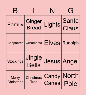 Christmas Bingo Card