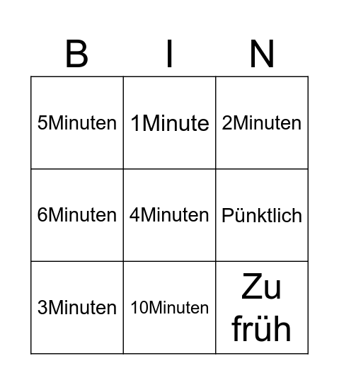 Hallaschka Bingo Card