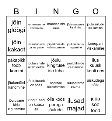 Untitled Bingoj Bingo Card