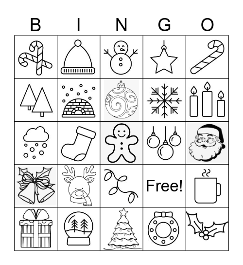 Christmas in July Bingo Card