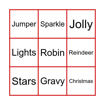 Festive Bingo Card