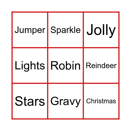 Festive Bingo Card