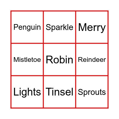 Festive Bingo Card