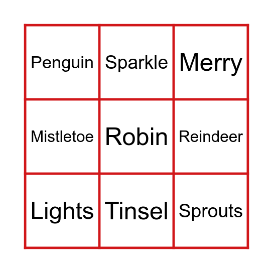 Festive Bingo Card