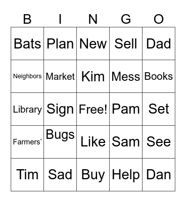 Dan Had a Plan Bingo Card