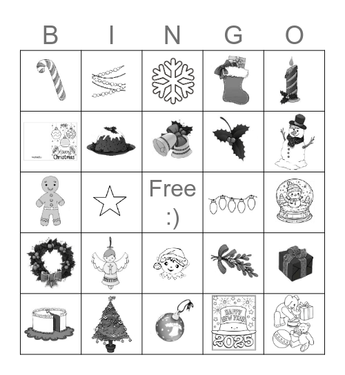 CHRISTMAS Bingo Card