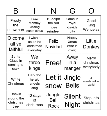CHRIMBO BINGO Card