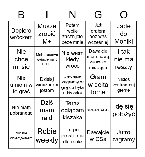 Herkowe bingo Card