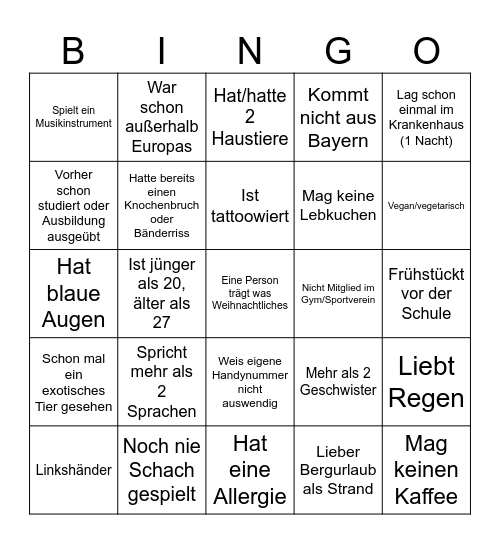 Bingo Weihnachtsfeier Bingo Card