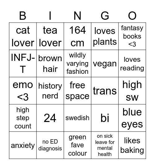 kodacals bingo Card