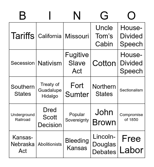 Bingo - The Gathering Storm terms Bingo Card