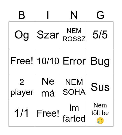 Poki Bingo Card