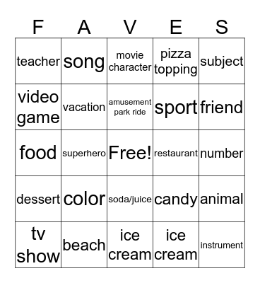 Meet Your Friends Bingo Card