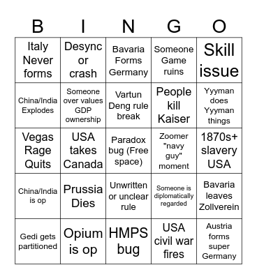 HMPS Bingo Card